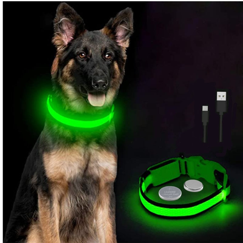 LED Dog/Cat Collars (Battery or Rechargeable)